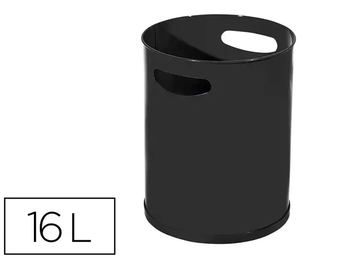 Sie Papelera Metálica 111 Negra 30x25 cm Capacidad 16 Litros Material Metal Sie Papelera Metálica 111 Negra 30x25 cm Capacidad 16 Litros Material Metal