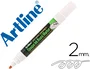 Artline EPD-4 Rotulador para Pizarra Punta Redonda 2 mm Tinta Blanca Opaca para Pizarras y Melamina Oscura