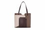 Lucky Bees Bolso Tote 1292 v2 Piel de Polivinilo Mink, Cream 30x12x26 cm