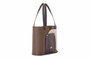 Lucky Bees Bolso Tote 1292 v2 Piel de Polivinilo Mink, Cream 30x12x26 cm