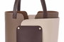 Lucky Bees Bolso Tote 1292 v2 Piel de Polivinilo Mink, Cream 30x12x26 cm