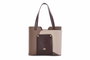 Lucky Bees Bolso Tote 1292 v2 Piel de Polivinilo Mink, Cream 30x12x26 cm