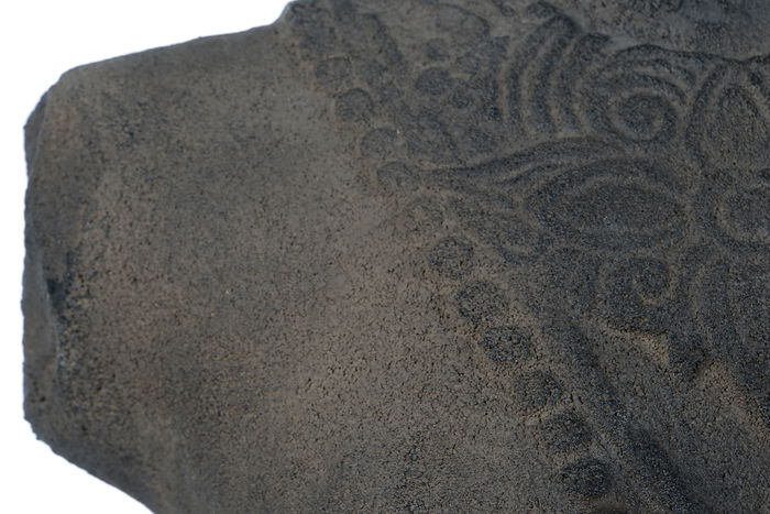 DKD Home Decor Figura 23 Diosa Javanesa de Cemento Gris Oscuro 35 x 120 x 40 cm