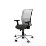 PIQUERAS Y CRESPO Silla de oficina Zulema con mecanismo Sincro/Traslack, Negro y Blanco