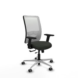PIQUERAS Y CRESPO Silla de oficina Zulema con mecanismo Sincro/Traslack, Negro y Blanco