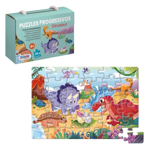 DOHE Puzle Progresivo 36 Piezas Dinosaur DOHE Puzle Progresivo 36 Piezas Dinosaur