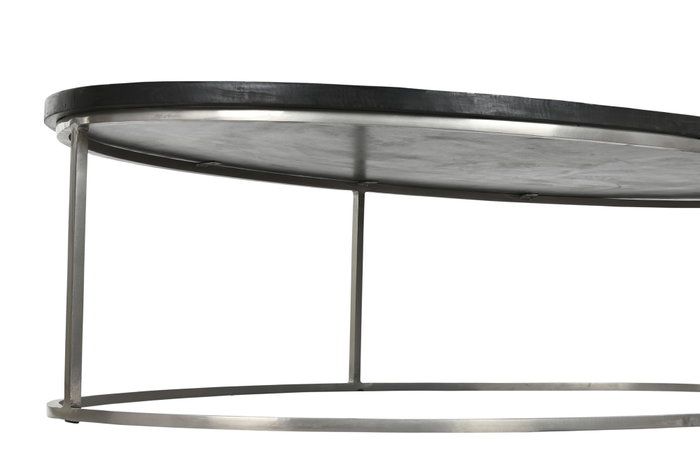DKD Home Decor Mesa Centro Bone 23 Item Home Negro Marfil Hueso Taracea 150 x 80 x 40 cm