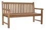 DKD Home Decor Banco Terraza y Jardín Marrón Teca 150x55x90 cm 3 Plazas
