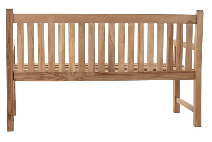 DKD Home Decor Banco Terraza y Jardín Marrón Teca 150x55x90 cm 3 Plazas