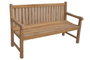 DKD Home Decor Banco Terraza y Jardín Marrón Teca 150x55x90 cm 3 Plazas
