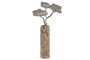 DKD Home Decor Figura de Árbol en Mango y Aluminio Marrón y Plateado 26x11x51 cm