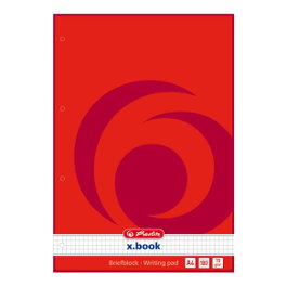 Herlitz Papel Cuadriculado A4 Rojo y Blanco 100 Hojas 70 g/m²