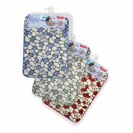 Hidalgo Alfombra de baño estampado piedras colores surtidos 40 x 60 cm