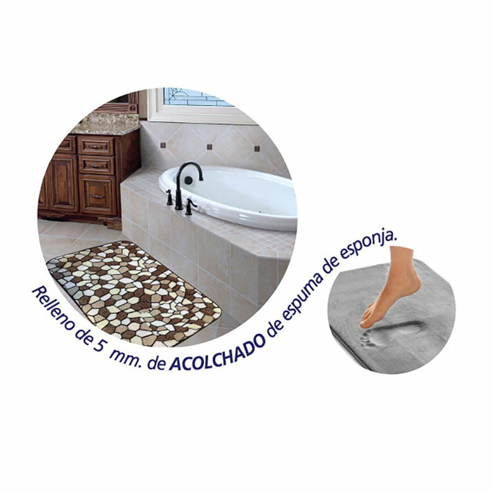 Hidalgo Alfombra de baño estampado piedras colores surtidos 40 x 60 cm