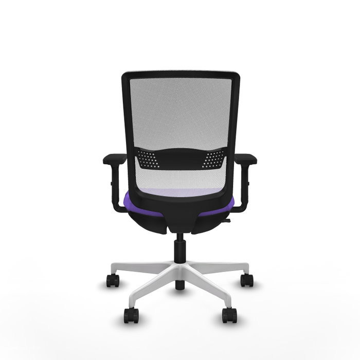 PIQUERAS Y CRESPO Silla de oficina Haches con mecanismo Sincro/Traslack Blanco y Lila PIQUERAS Y CRESPO Silla de oficina Haches con mecanismo Sincro/Traslack Blanco y Lila