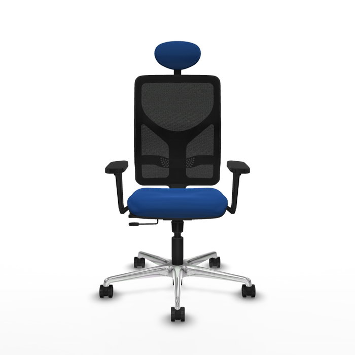 PIQUERAS Y CRESPO Silla de oficina Motilla Azul y Negro con Mecanismo Sincro/Traslack