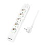 LogiLink Regleta de 5 Tomas con 2 puertos USB, 1,5m, Blanca