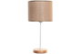 DKD Home Decor - Lámpara de Sobremesa Urban, Estilo Moderno, Color Marrón y Blanco, 25x53 cm, con Pantalla de Lino y Portalámparas E27 - Pack de 4 Unidades