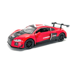MSZ Audi R8 LMS Coche de Metal a Escala 1:32 Pullback Rojo D00397 para Coleccionismo y Juego +3 Años