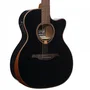 LAG Guitarra Acústica Auditorium A/E Cutaway Edición Limitada Bisel Negra Cedro Rojo Macizo Brillante