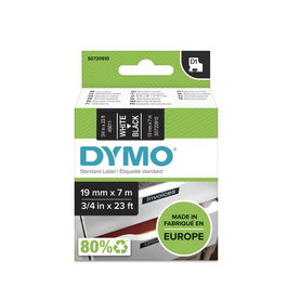 DYMO Cinta de etiquetado D1 Blanco sobre Negro 19mm x 7m