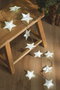 DKD Home Decor Guirnalda Navidad Moderna LED Blanco Papel Estrellas 6 Unidades 8.5 x 185 x 8.5 cm