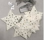 DKD Home Decor Guirnalda LED Papel Estrellas Blanco