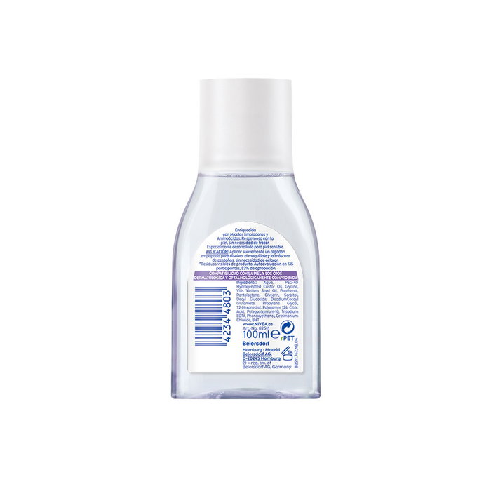 Nivea Agua Micelar Calmante Desmaquillante Limpiadora Humectante para Piel Sensible 100 ml