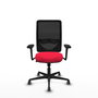 PIQUERAS Y CRESPO Silla de oficina Zulema con mecanismo Sincro, Rojo y Negro