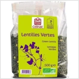 CELNAT Lentejas Verdes Bio 500 Gr