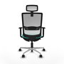 PIQUERAS Y CRESPO Silla de oficina Haches Turquesa y Blanco