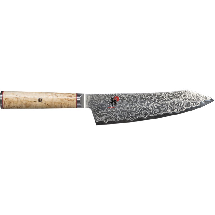 Miyabi 5000MCD Rocking Santoku 18cm de acero MC63 con mango de madera de abedul marrón