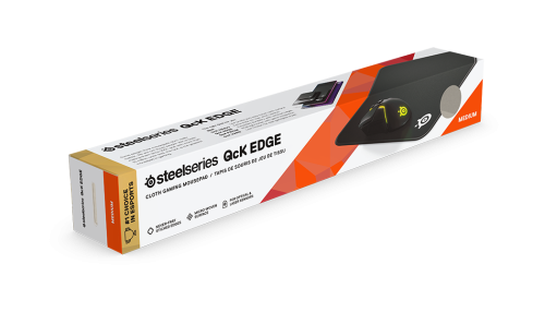 SteelSeries Qck Edge Medium Alfombrilla de Ratón para Juegos Negro Bordes Rematados Tela 320x270mm SteelSeries Qck Edge Medium Alfombrilla de Ratón para Juegos Negro Bordes Rematados Tela 320x270mm