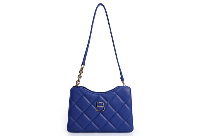 Lucky Bees Bandolera 410 Azul Saxo Polipiel Mujer 30x9x18cm