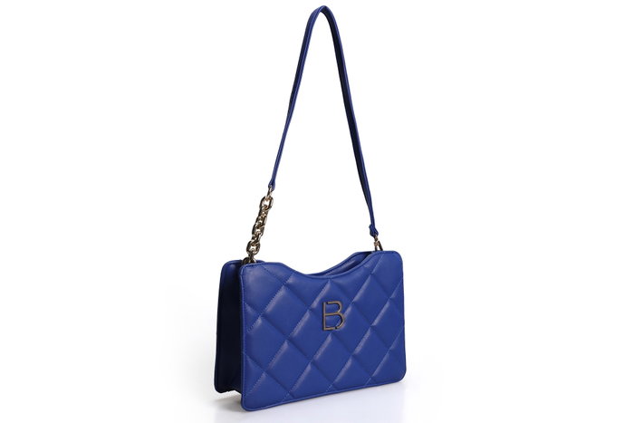 Lucky Bees Bandolera 410 Azul Saxo Polipiel Mujer 30x9x18cm