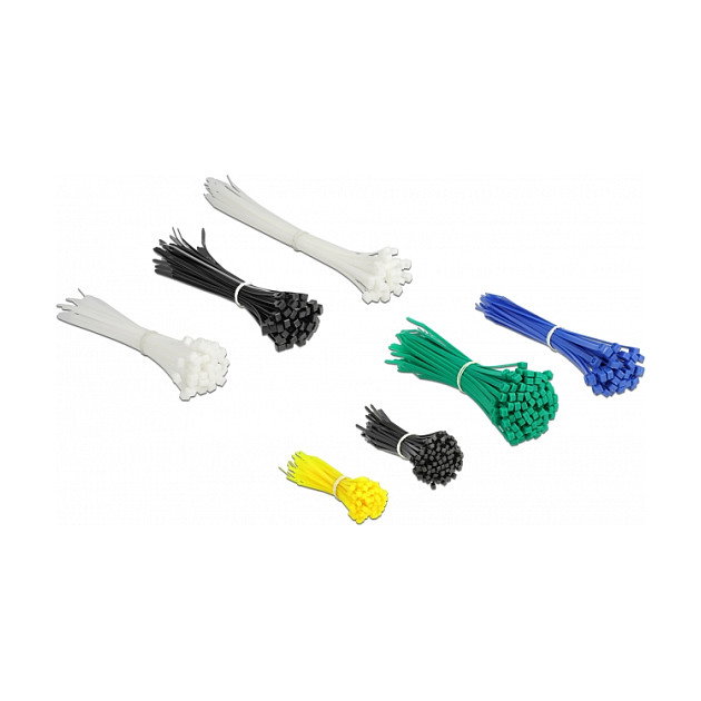 DeLOCK Caja de Bridas Surtidas 600 Piezas Colores Variados DeLOCK Caja de Bridas Surtidas 600 Piezas Colores Variados
