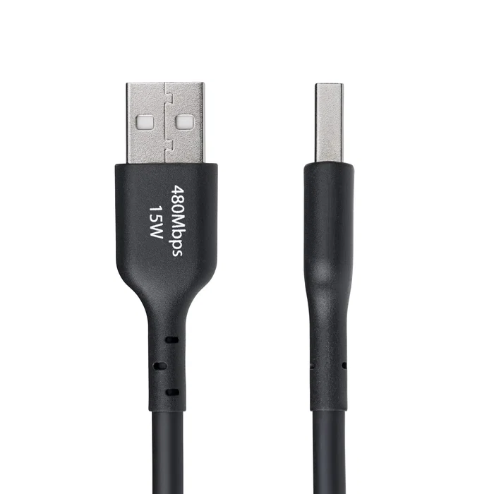 Startech Cable USB2AC4MBKE USB-A a USB-C 4m Negro - 3A/15W Carga Rápida - Compatible con iPhone 15, Samsung Galaxy, Google Pixel, iPad Pro, MacBook