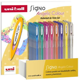 Uni-Ball UM-120AC-4D Bolígrafo Rollerball 0.7 mm Colores Pastel Surtidos Expositor 48 Unidades