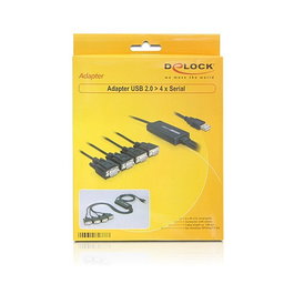 DeLOCK Adaptador USB 2.0 Tipo A a 4 x Serie RS-232