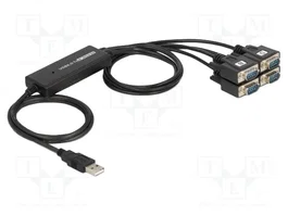 DeLOCK 61887 Convertidor USB 2.0 a 4 puertos serie RS-232 DB-9