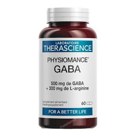 THERASCIENCE Physiomance Gaba 60 Cápsulas - Ácido Gamma Aminobutírico con L-Arginina y Vitamina B5 para Energía y Rendimiento Cognitivo