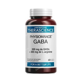 THERASCIENCE Physiomance Gaba 60 Cápsulas - Ácido Gamma Aminobutírico con L-Arginina y Vitamina B5 para Energía y Rendimiento Cognitivo