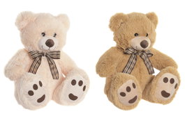 DKD Home Decor Peluche Oso Beige Marron 32 x 43 x 40 cm (2 Unidades)