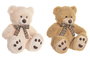 DKD Home Decor Peluche Oso Beige Marron 32 x 43 x 40 cm (2 Unidades)