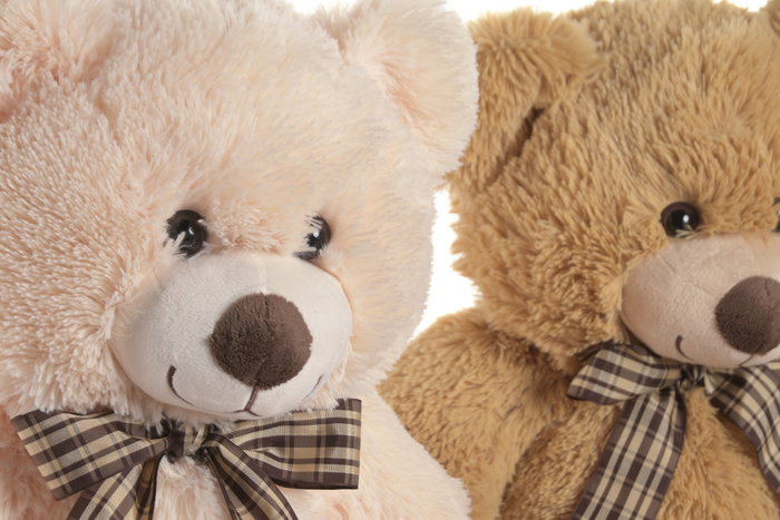 DKD Home Decor Peluche Oso Beige Marron 32 x 43 x 40 cm (2 Unidades)