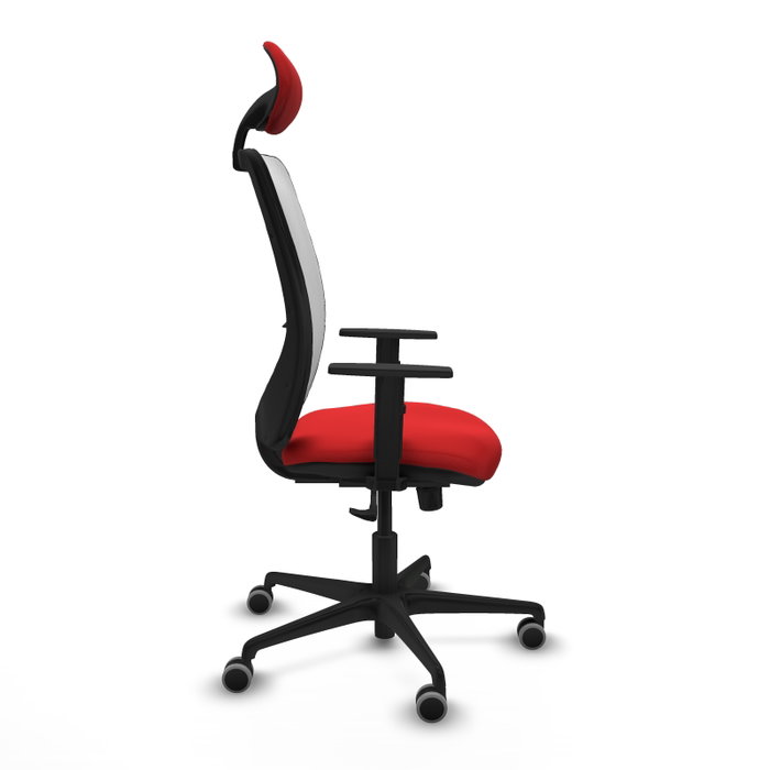 PIQUERAS Y CRESPO Silla de oficina Zulema con mecanismo Sincro, Rojo y Blanco PIQUERAS Y CRESPO Silla de oficina Zulema con mecanismo Sincro, Rojo y Blanco