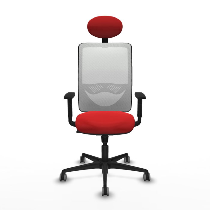 PIQUERAS Y CRESPO Silla de oficina Zulema con mecanismo Sincro, Rojo y Blanco PIQUERAS Y CRESPO Silla de oficina Zulema con mecanismo Sincro, Rojo y Blanco