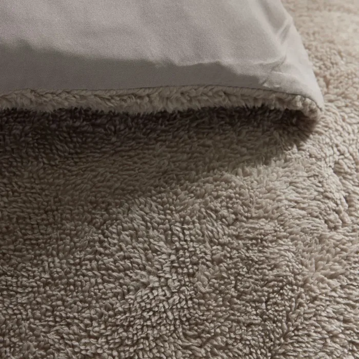 Today Juego de Cama Teddy Doble 220 x 240 cm Beige Liso Ref. TOD1741853241548