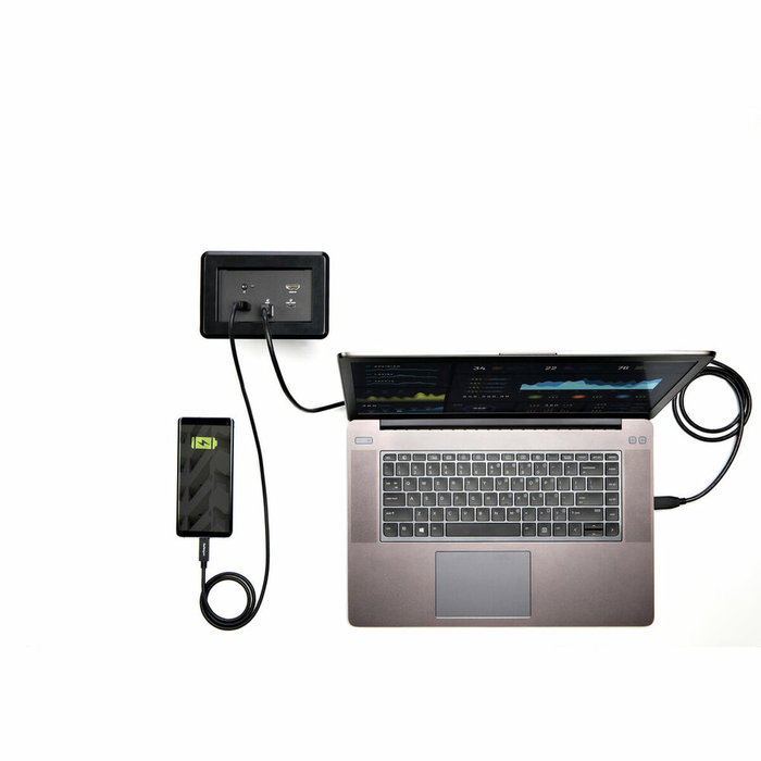 Startech MOD4DOCKACPD Base para Portátil y Replicador de Puertos USB 3.2 Gen 1, Negro