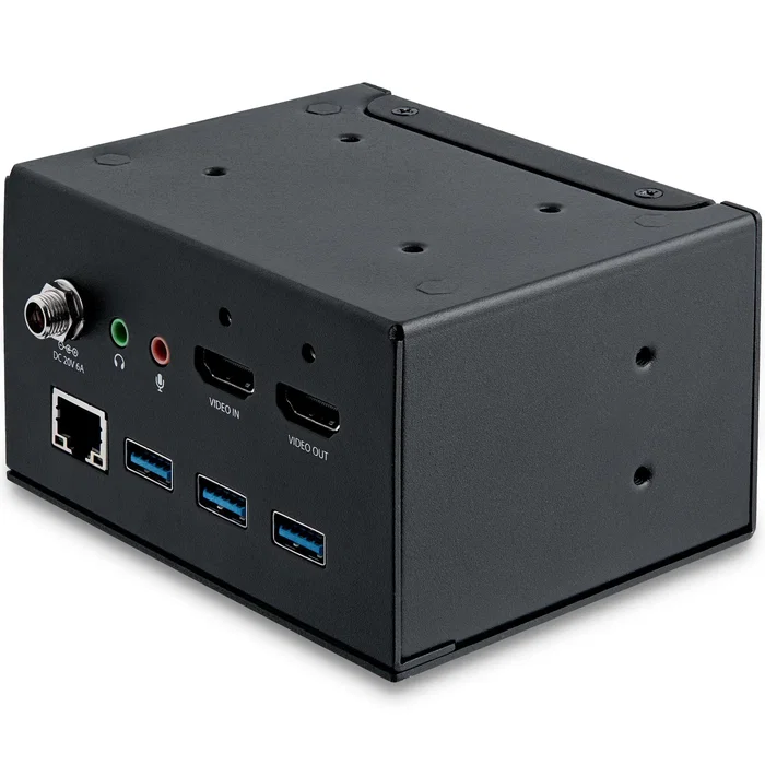 StarTech.com MOD4DOCKACPD Docking Station para Conferencias con USB-C y USB-A, 3x HDMI 4K, Ethernet, Carga USB PD 60W, Negro